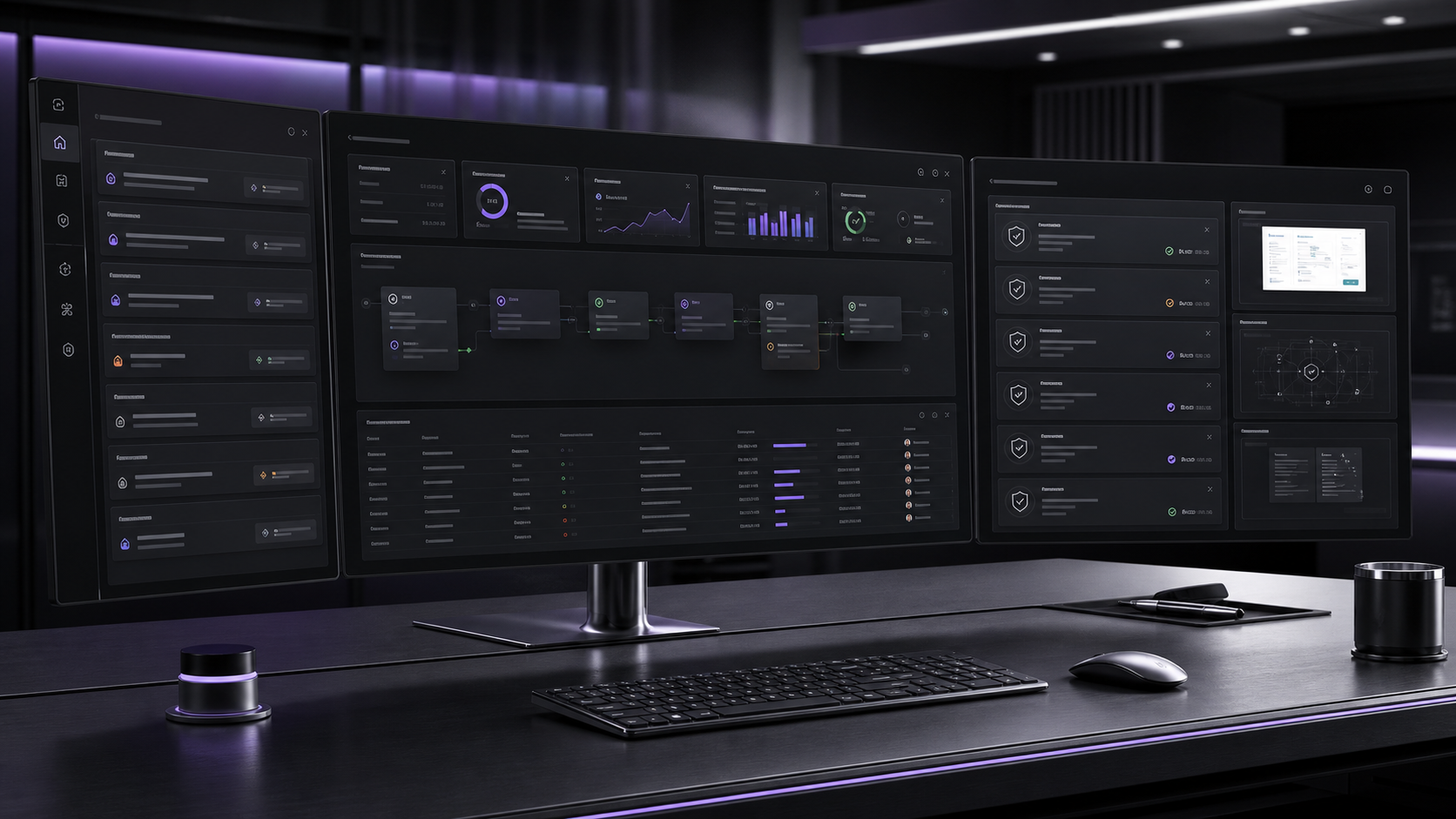 Violema command center interface for founder workflows.